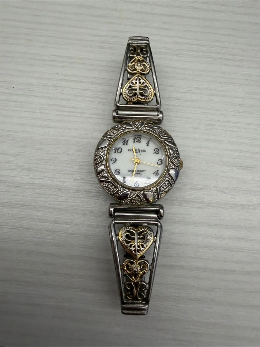 Express Two-Tone Silver and Gold Women's Bracelet Watch